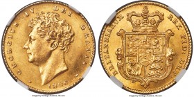 George IV gold 1/2 Sovereign 1826 MS66 NGC, KM700, S-3804. A stunning example of this type, tied with one other specimen for the finest graded by NGC ...