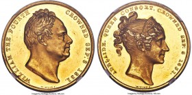 William IV gold Proof "Coronation" Medal 1831 PR61 Cameo NGC, BHM-1475, Eimer-1251. 33mm. By William Wyon. Only 1203 examples of this medal were produ...