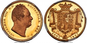 William IV gold Proof 2 Pounds 1831 PR65+ S Ultra Cameo NGC, KM718, S-3828, W&R-258 (R3). An absolutely gorgeous Proof, the finest 1831 2 Pounds as gr...
