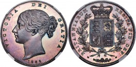 Victoria Proof Crown 1839 PR64 Cameo NGC, KM741, S-3882. Plain edge. Heralding from Victoria's 1839 Proof set (a delayed issue commemorating her coron...