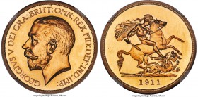 George V gold Proof 5 Pounds 1911 PR67 NGC, KM822, S-3995. An extraordinary survivor from George V's coronation Proof set. Out of the 2,812 examples o...