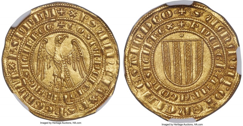 Sicily. Pietro de Aragon & Constanza de Hohenstaufen (1282-1285) gold Pierreale ...