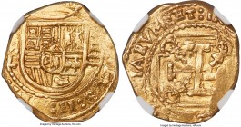 Charles II gold Cob 4 Escudos ND (1679-1699) Mo-L MS62 NGC, Mexico City mint, KM54, Cal-Type 23b. 13.30gm. Jeweled cross. An impressive selection feat...