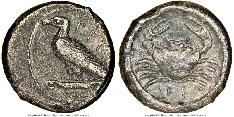 SICILY. Acragas. Ca. mid-5th century BC. AR pentalitra or drachm (14mm, 4.20 gm,...