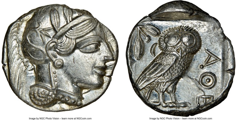 ATTICA. Athens. Ca. 440-404 BC. AR tetradrachm (25mm, 17.22 gm, 10h). NGC MS 4/5...