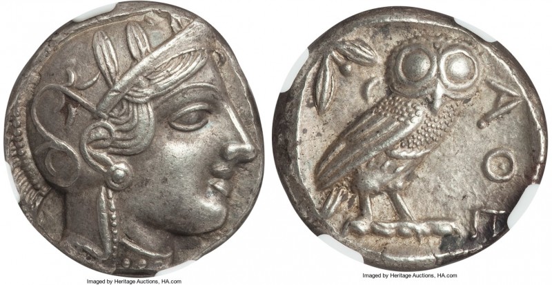 ATTICA. Athens. Ca. 440-404 BC. AR tetradrachm (28mm, 17.20 gm, 9h). NGC Choice ...