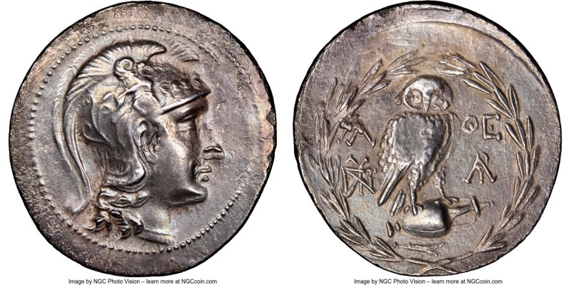ATTICA. Athens. 2nd-1st centuries BC. AR tetradrachm (35mm, 15.87 gm, 12h). NGC ...