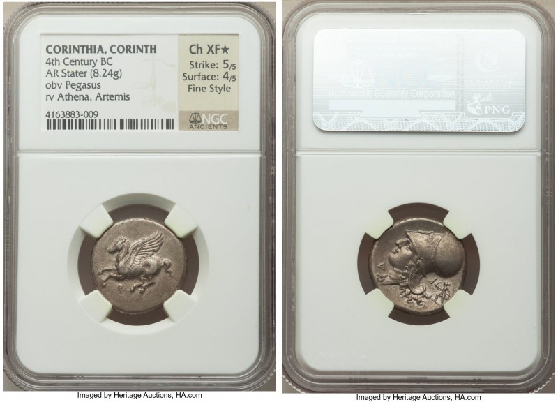 CORINTHIA. Corinth. Ca. 4th century BC. AR stater (21mm, 8.24 gm, 1h). NGC Choic...