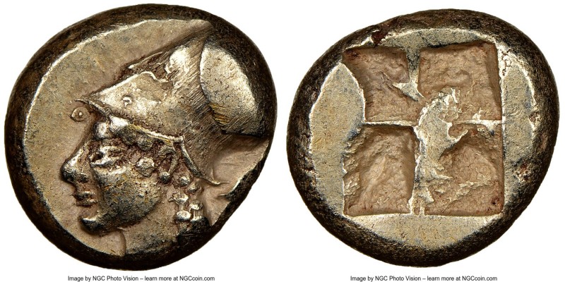 IONIA. Phocaea. Ca. 521-478 BC. EL sixth-stater or hecte (11mm, 2.58 gm). NGC Ch...
