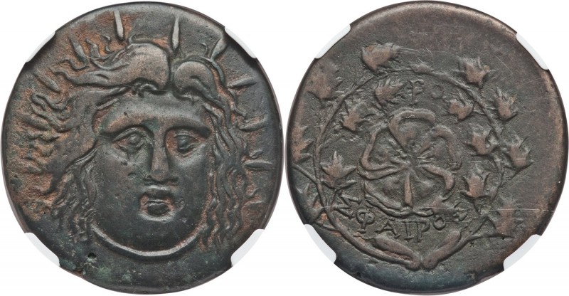CARIAN ISLANDS. Rhodes. Ca. 1st century AD. AE (36mm, 24.84 gm, 12h). NGC Choice...