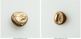 LYDIAN KINGDOM. Alyattes or Walwet (ca. 610-546 BC). EL third-stater or trite (12mm, 4.71 gm). About XF, countermarks. Uninscribed, Lydo-Milesian stan...