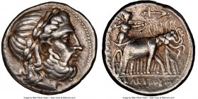 SELEUCID KINGDOM. Seleucus I Nicator (312-281 BC). AR tetradrachm (26mm, 17.19 gm, 10h). NGC Choice VF 5/5 - 3/5, brushed. Seleucia II (2nd Workshop),...