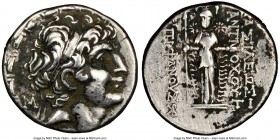 SELEUCID KINGDOM. Antiochus VIII Epiphanes (Grypus) (121-96 BC). AR tetradrachm (28mm, 15.89 gm, 1h). NGC Choice Fine 5/5 - 1/5, brushed. Mallus. Diad...