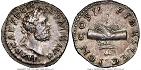 Clodius Albinus, as Augustus (AD 195-197). AR denarius (17mm, 3.17 gm, 11h). NGC Choice XF 4/5 - 4/5. Rome, AD 195 or AD 196-197. IMP CAES D CLO-SEP A...