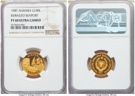 People's Socialist Republic gold Proof "Durazzo Seaport" 100 Leke 1987 PR68 Ultra Cameo NGC, KM59. Mintage: 5,000. 

HID09801242017

© 2020 Herita...