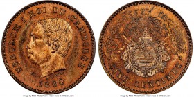 Norodom I bronze Specimen Essai 5 Centimes 1860-E SP65 Red and Brown NGC, KM-XE2, Lec-12. A rare essai free of the least distracting mark.

HID09801...
