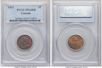 George V Specimen Cent 1921 SP64 Red and Brown PCGS, Ottawa mint, KM28. An ideal representative for the condition-minded collector of Canadian specime...