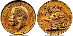 George V gold Sovereign 1914-C MS62+ NGC, Ottawa mint, KM20. A near-choice example of this popular type, the reverse especially strong and free from m...