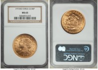 Republic gold 100 Pesos 1973-So MS65 NGC, Santiago mint, KM175. Satin surface with virtually untouched fields. AGW 0.5885 oz. 

HID09801242017

© ...