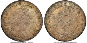 Louis XIV Ecu 1693-S MS63 NGC, Troyes mint, KM298.17, Dav-3813. Overstruck on an earlier Ecu of the same monarch. A truly ideal ecu, and the finest ce...