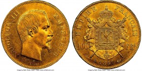 Napoleon III gold 100 Francs 1857-A MS61 NGC, Paris mint, KM786.1. AGW 0.9334 oz. 

HID09801242017

© 2020 Heritage Auctions | All Rights Reserved...