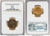 Republic gold Proof Piefort Franc 1978 PR68 NGC, Paris mint, KM-P610. Mintage: 142. AGW approx. 0.70 oz. 

HID09801242017

© 2020 Heritage Auction...