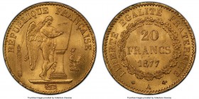 Republic gold 20 Francs 1877-A MS66 PCGS, Paris mint, KM825, Gad-1063. 

HID09801242017

© 2020 Heritage Auctions | All Rights Reserved