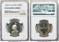 German Colony. Wilhelm II Proof Rupie 1904-A PR65 Ultra Cameo NGC, Berlin mint, KM10. A blast-white Proof striking with stark night-and-day contrasts ...