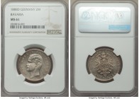 Bavaria. Otto 2 Mark 1888-D MS61 NGC, Munich mint, KM905. A sublime and markedly rare type at this level of preservation, adding a further intensive g...