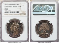Hannover. Georg V Proof "Frisian Oath" Taler 1865-B PR61 NGC, Hannover mint, KM243 (unlisted in Proof). Mintage: 2,000. Most elusive in this format wi...