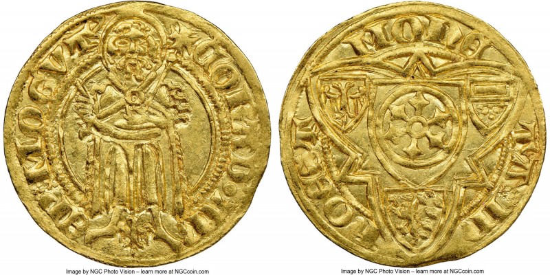 Mainz. Konrad II von Weinsberg (1390-1396) gold Goldgulden ND (c. 1391) MS62 NGC...