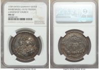 Prussia. Friedrich II silver "50th Anniversary of the Protestant Church in Landeshut" Medal 1759-Dated MS62 NGC, Marienburg-10192, F&S-4409, Olding-66...