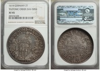 Teutonic Order. Maximilian I of Austria 2 Taler 1614 XF45 NGC, Hall mint, KM30, Dav-A5854. A classical type evenly struck with dove-gray surfaces and ...