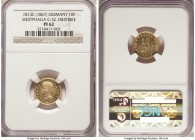 Westphalia. Jerome Napoleon gold Proof Restrike 10 Franken 1813-C (1867) PR62 NGC, Paris mint, KM126.1var (prev. KM-C32.1var), D&S-220. Plain edge. Co...