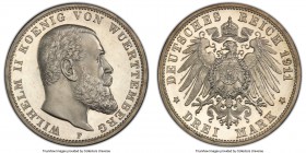 Württemberg. Wilhelm II Proof 3 Mark 1911-F PR65 Cameo PCGS, Stuttgart mint, KM635, J-175. 

HID09801242017

© 2020 Heritage Auctions | All Rights...