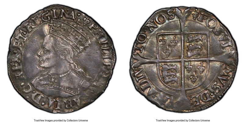 Philip II of Spain & Mary I (1554-1558) Groat ND (1554-1558) XF45 PCGS, Tower mi...