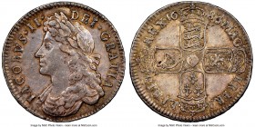 James II 1/2 Crown 1686 XF45 NGC, KM452, S-3408. SECVNDO edge. A fully appreciable example of the type, lacking any signs of adjustment with considera...