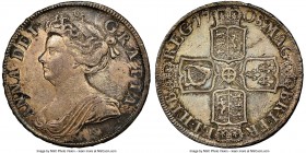 Anne 1/2 Crown 1708 AU58 NGC, KM525.3. A striking large size Anne issue with an eye-appeal that seems to exceed its technical grade, the reverse icy a...