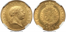 George III gold 1/2 Guinea 1813 MS63 NGC, KM651, S-3737. A sublime and exceedingly choice representative of this popular "Military" issue, possessing ...