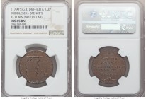 Middlesex. Spence's copper 1/2 Penny Token ND (1790s) MS65 Brown NGC, D&H-831a. Plain edge, struck without collar. A historic and well-sought after "E...