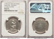 Middlesex. Anti-Slavery Society silvered Penny Token ND (1790s) MS62 Prooflike NGC, D&H-235. Plain edge. A highly collectible type that rarely comes s...