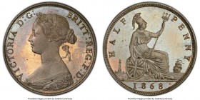 Victoria copper-nickel Proof Pattern 1/2 Penny 1868 PR65 Cameo PCGS, KM-PnQ115, Peck-1794 (R), Freeman-304 (R17). Quite an elusive Victorian off-metal...