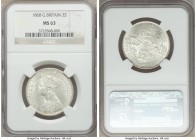 Victoria "Gothic" Florin 1868 MS63 NGC, KM746.2, S-3893. Highly original, with a particularly clean reverse befitting of an even finer piece. 

HID0...