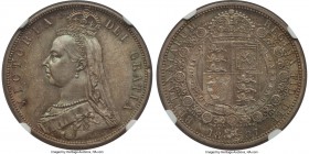 Victoria 1/2 Crown 1887 MS66 NGC, KM764, S-3924. Jubilee head type. Unusually fine for this circulation issue, tied for the finest out of over 400 cer...