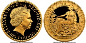 Elizabeth II gold Proof "Seated Britannia" 100 Pounds 2005 PR69 Ultra Cameo NGC, KM1071. Mintage: 1,500. AGW 1.0035 oz. 

HID09801242017

© 2020 H...