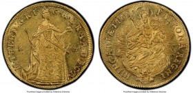 Maria Theresa gold Ducat 1765-KB MS61 PCGS, Kremnitz mint, KM329.2, Fr-180. 3.47gm. A superb representative of this key date for the type, with only t...