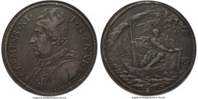 Papal States. Clement XI Piastra (Scudo) Anno VI (1705/1706) XF40 NGC, Rome mint, KM683, Dav-1436, B-2383. A very rare reverse type from this pope, th...