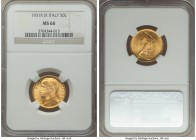 Vittorio Emanuele gold III 50 Lire Anno IX (1931)-R MS66 NGC, Rome mint, KM71. Among the finest certified examples of the type out of nearly 400 grade...