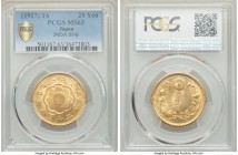 Taisho gold 20 Yen Year 6 (1917) MS63 PCGS, Osaka mint, KM-Y40.2, Fr-53. A beautifully satiny piece with swirling cartwheel luster.

HID09801242017...