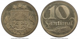 Republic nickel Specimen Essai 10 Santimu 1922 SP66 PCGS, KM-Unl. An extremely rare and apparently unpublished pattern in the Standard Catalog of Worl...